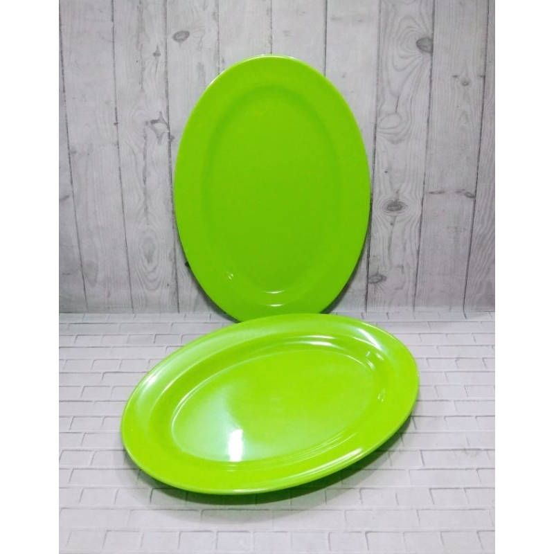 PIRING OVAL MELAMIN 10 INCH P-10V / PIRING LAUK MELAMIN - SINGA SINGI