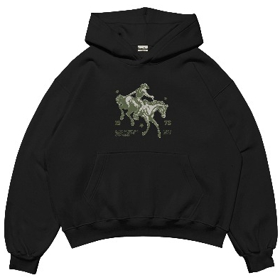 PERRYFOYE - Hoodie Boxy Oversized Cowboys / Hoodie Boxy / Oversized Hoodie Boxy