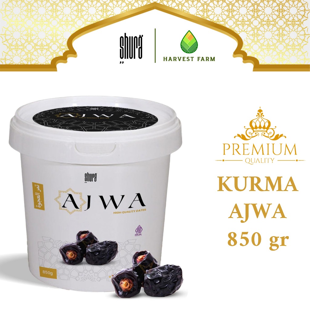 

Shura Kurma Ajwa Ember 850gram Kurma Nabi Premium Original High Quality