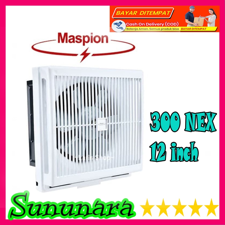 SUNUNARA EXHAUST FAN 12INCH Maspion MV 300NEX/ Exsos OKAYAMA 12in Blower Plafon/ Penghisap Udara