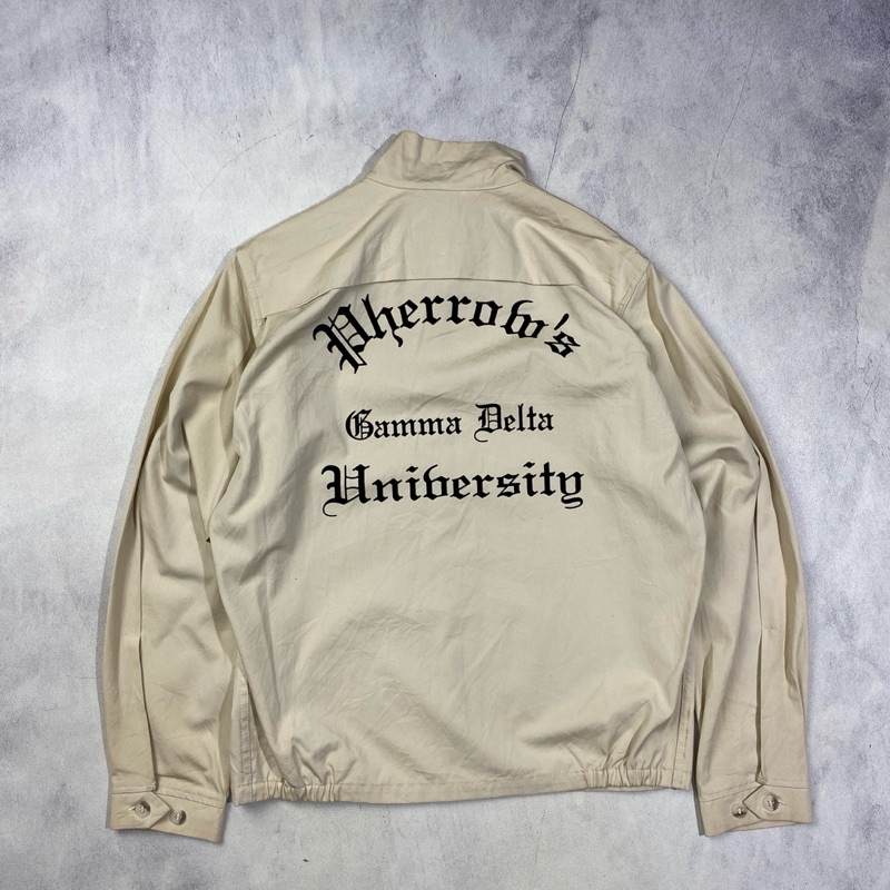 Vintage Pherrows Japan Gamma Delta Univ Cotton Jacket Casual Harrington Work Jacket