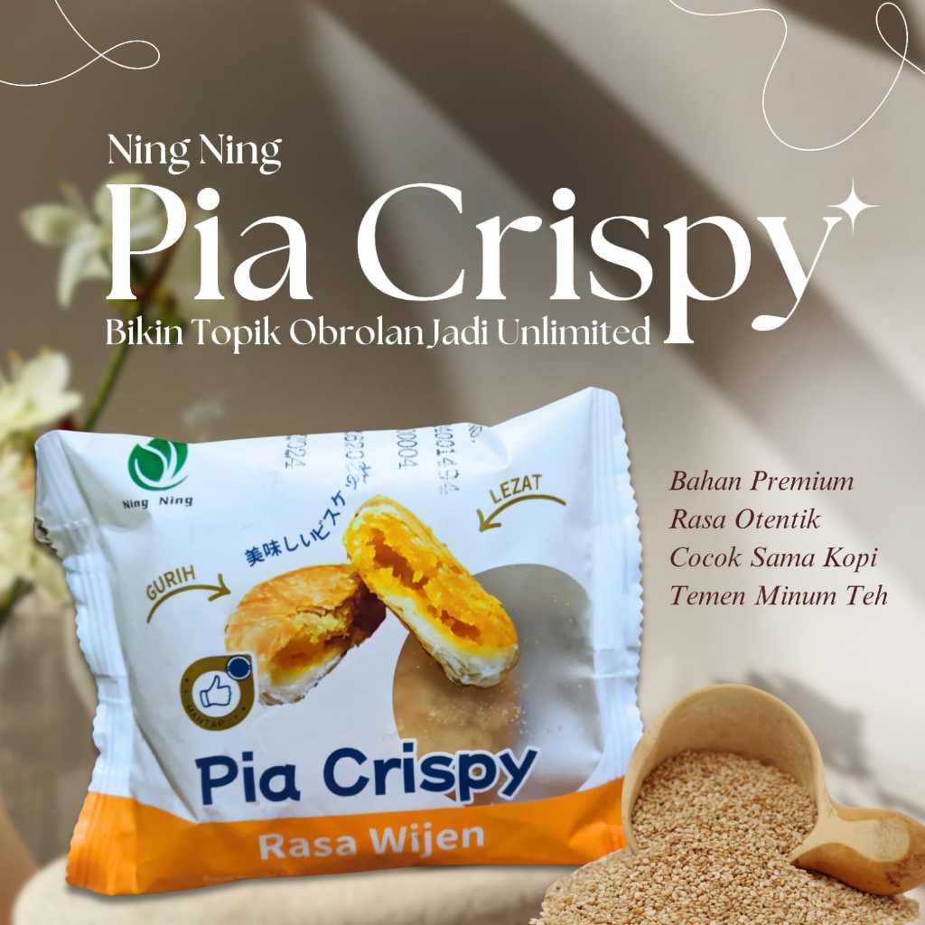 

Pia Crispy Ning Ning - Pia Crispy Rasa Wijen Paket isi 10pcs (free packing dus)