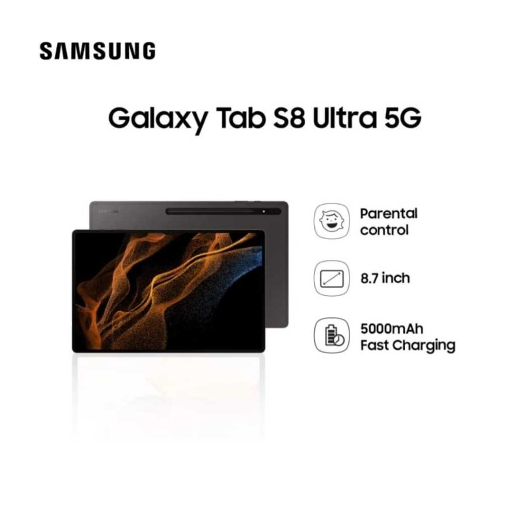 [Ex Display] SAMSUNG GALAXY TAB S8 ULTRA 5G RAM 12/256GB Kelengkapan Fullset Original SAMSUNG