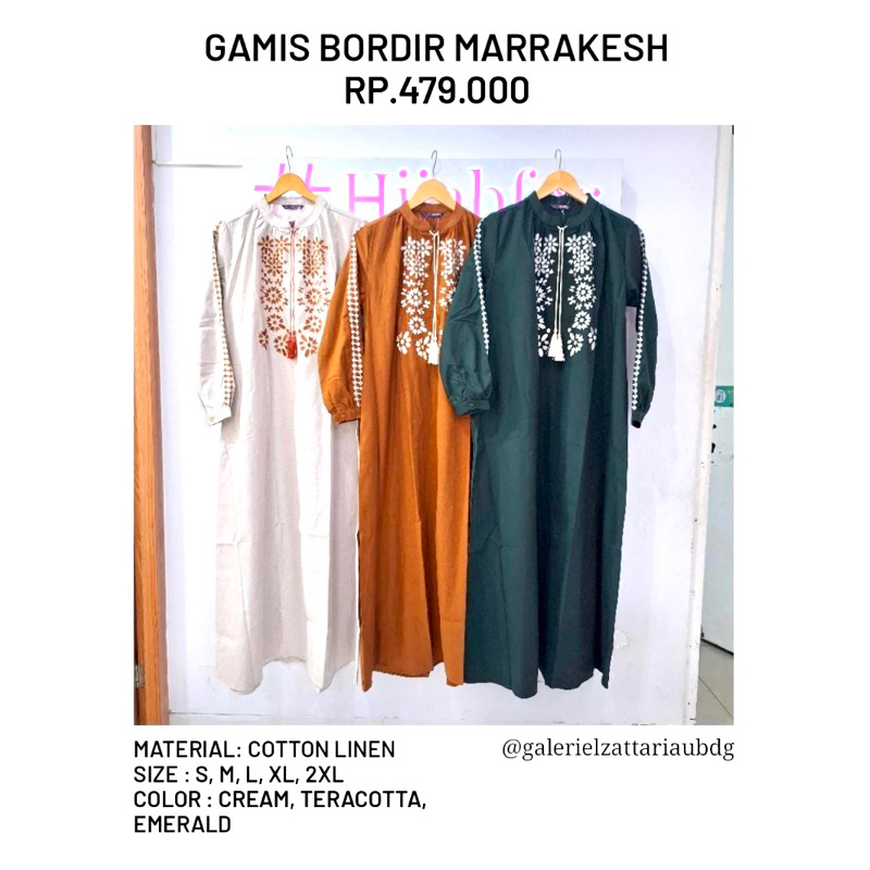 GAMIS BORDIR MARRAKESH (sarimbit elzatta)