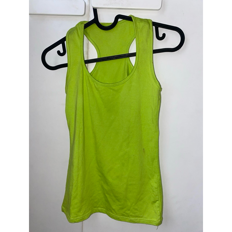 [preloved] tanktop hijau neon