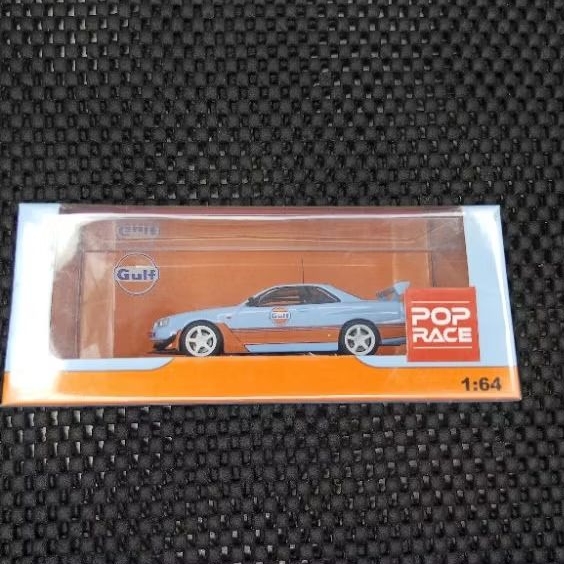 POP RACE NISSAN SKYLINE GTR R34 GULF LIVERY PR64-NR35-GULF