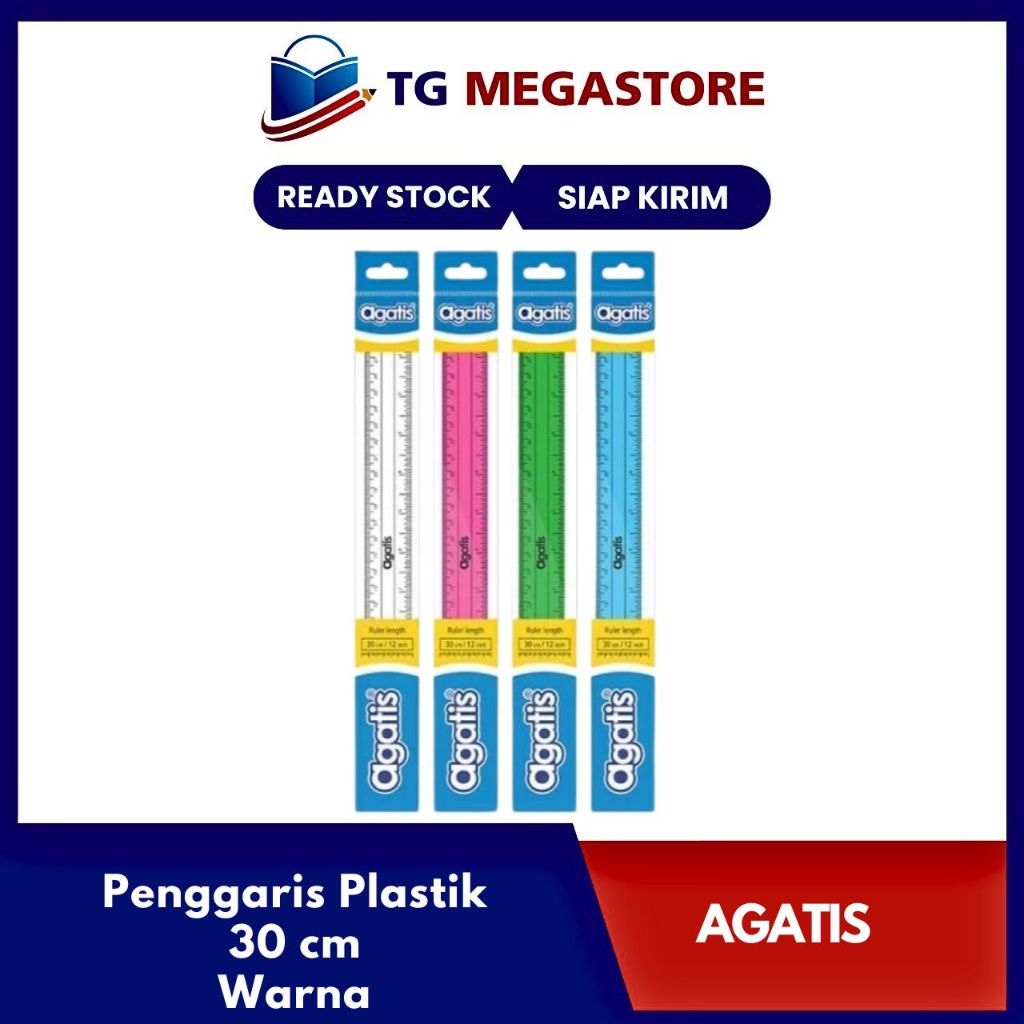 

AGATIS Penggaris Plastik 30 cm Warna