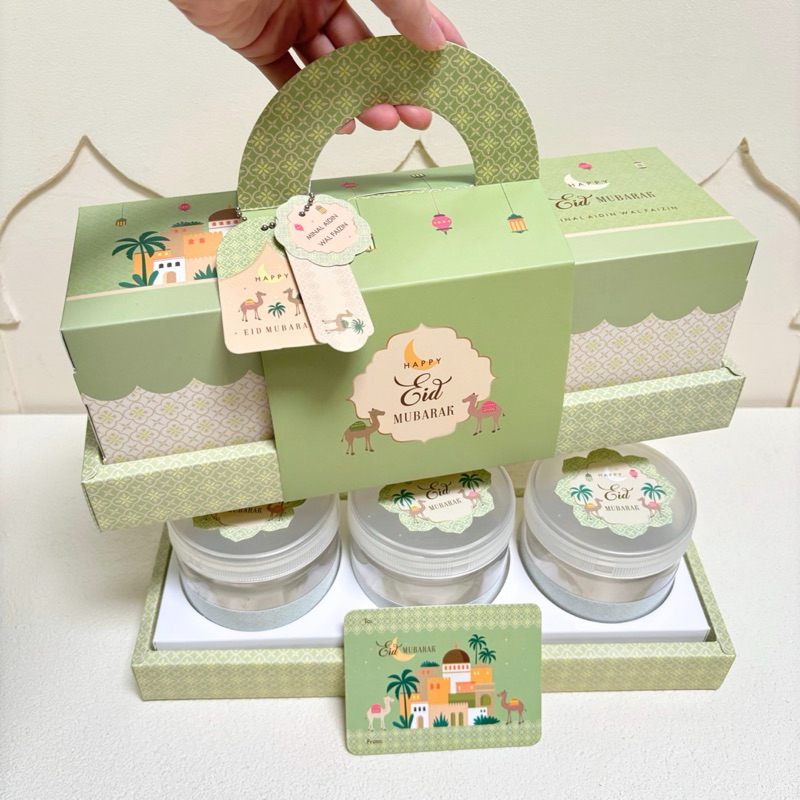 

RB 5 Set Box Tenteng Yura 30.5x10.5x11cm Box Bolu Gulung Kotak Kue Ke Ring Toples 400/500/600ml Box