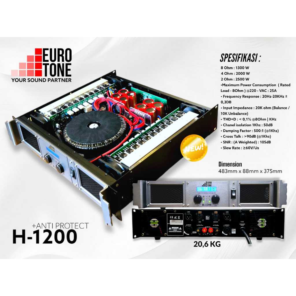 Power Amplifier EUROTONE H 1200 Class H