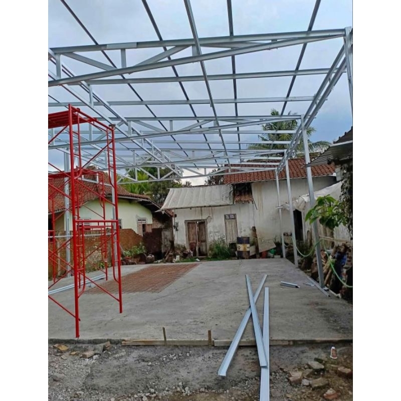 kanopi teras rumah terpasang