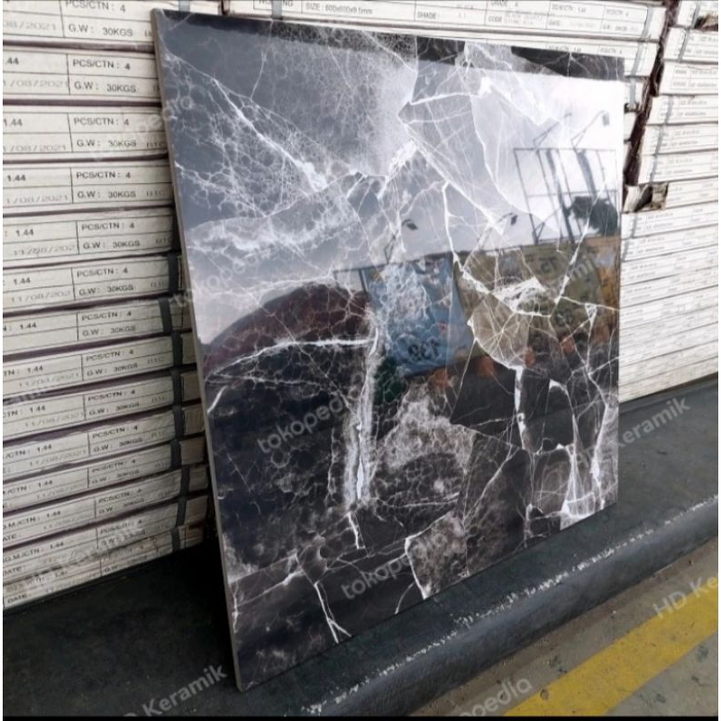 granit lantai 60x60 motif hitam marmer drak greyy