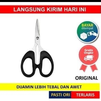 

[GUNTAM] Gunting kertas hitam besi stainless steel sekolah alat tulis