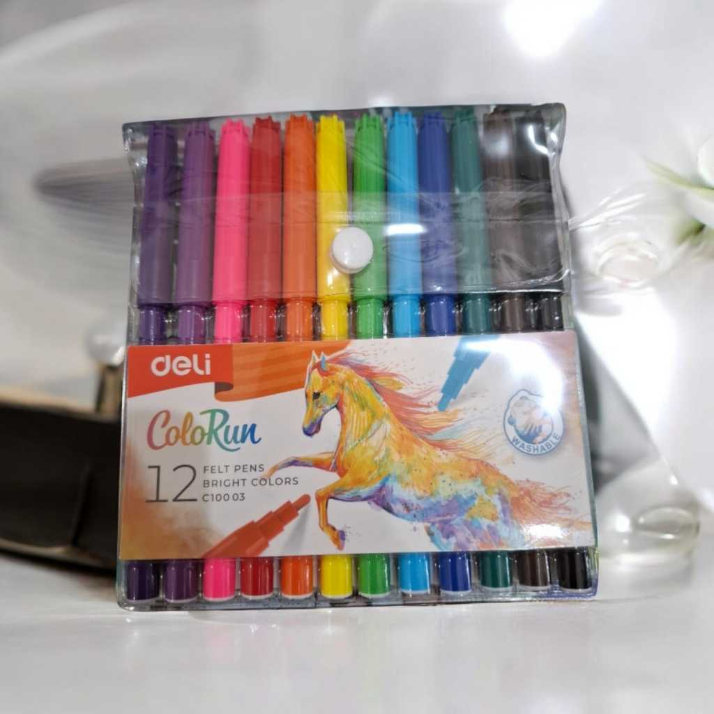 

Spidol 12 Warna Deli ColoRun