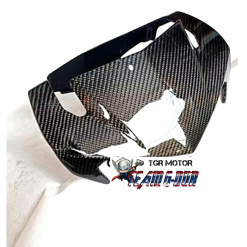cover kaper batok kepala lampu depan bagian atas carbon kevlar ori yamaha jupiter mx king 2pv v1
