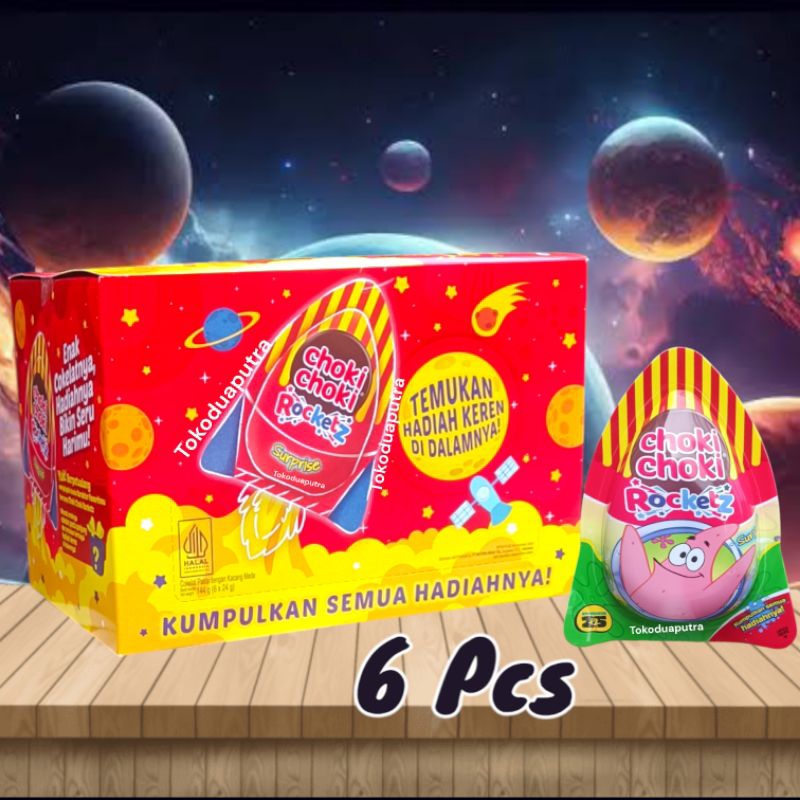 

Choki Choki Suprise Rocket Spesial Edition Spongebob 1 Box isi 6 pcs