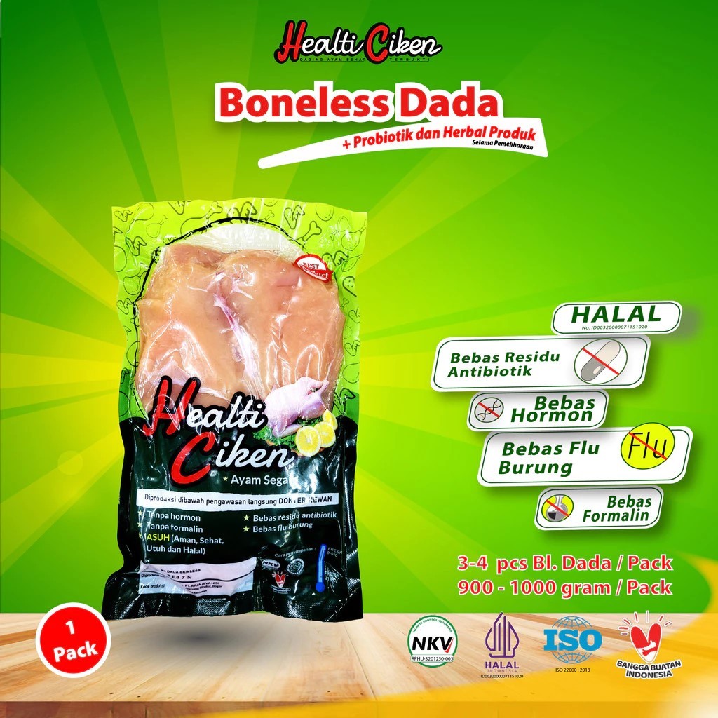 

FILLET DADA AYAM ORGANIK PROBIOTIK, HALAL, BEBAS HORMON DAN BAHAN KIMIA, BERAT 0,9-1 1 KG
