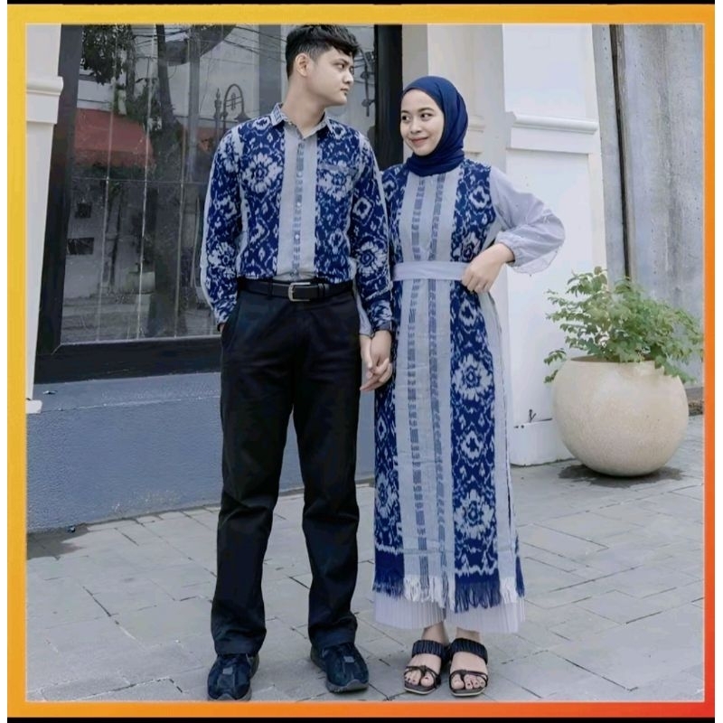 baju tenun couple - set couple tenun - couple tenun - couple etnik - Baju tenun - baju etnik - outer