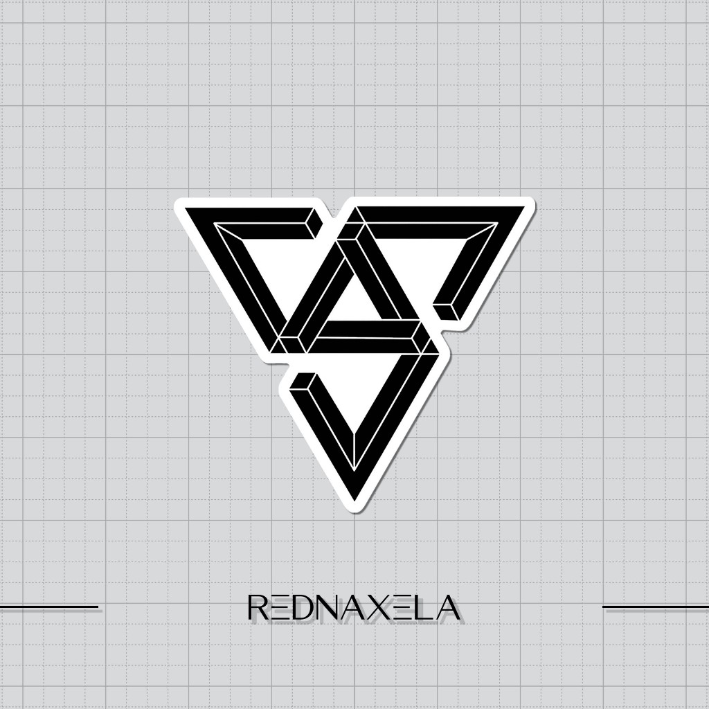 Stiker Vinyl Seventeen Logo Stiker Laptop Outdoor Waterproof Sticker
