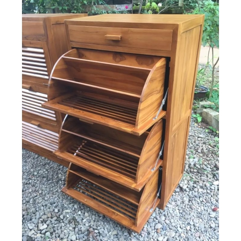 Rak sepatu jati Rak sandal Almari sepatu Almari sandal Almari sepatu minimalis