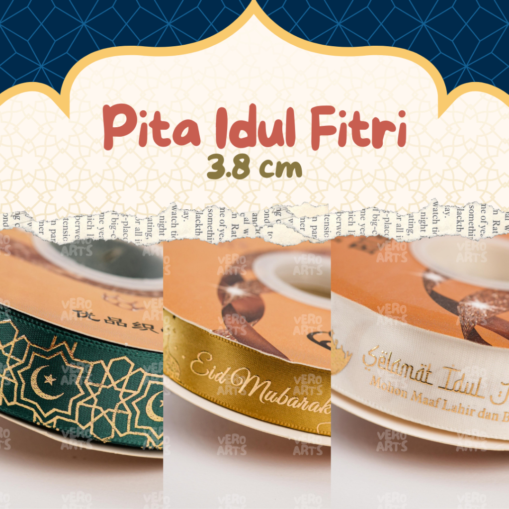 

1 Yard - 3.8 cm | Pita Idul Fitri | Pita Hampers Lebaran