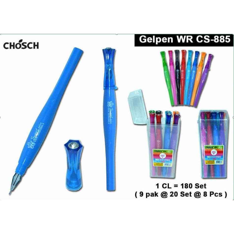 

Chosch Gelpen CS-885 Sweet Believe - Pulpen Gel 1 Set isi 8 Pcs Original