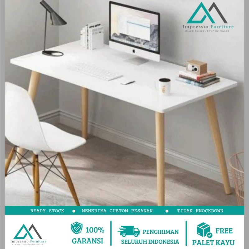 Meja belajar meja kerja minimalis modern