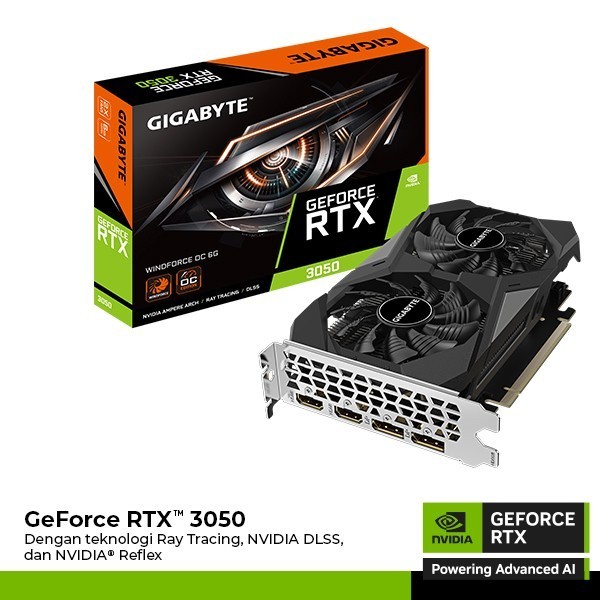 GIGABYTE GEFORCE RTX 3050 WINDFORCE OC 6GB GDDR6 NVIDIA / 3050