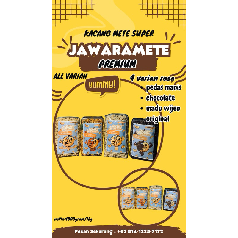 

Kacang mete JAWARA METE premium varian rasa 1kg