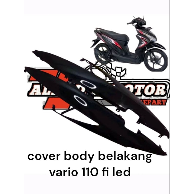 Cover body belakang vario 110 fi led 2014-2016 hitam