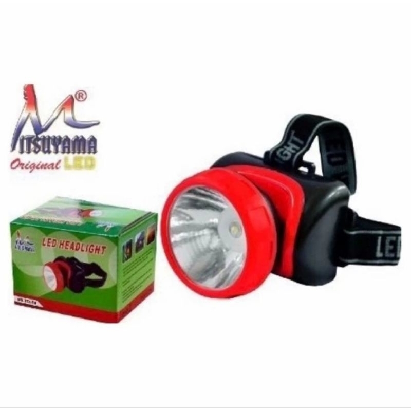 Senter Kepala LED Mitsuyama MS- TD008 Baterai Led Putih Senter Kepala