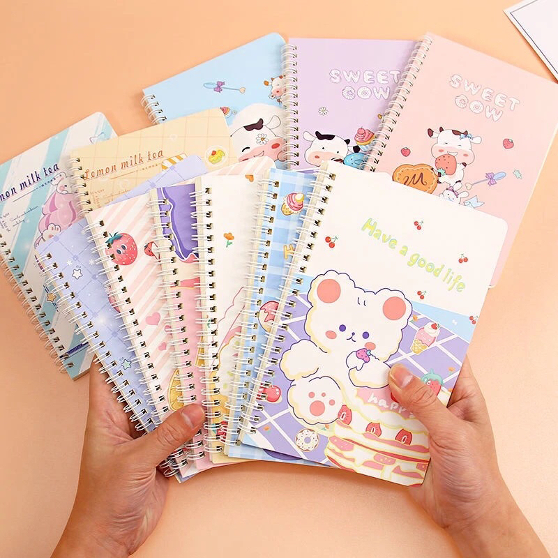 

Buku Diary Aesthetic Motif Kartun Gaya Retro A5 Isi 60 Lembar Buku Catatan Notebook Buku Tulis Garis A5 Spiral