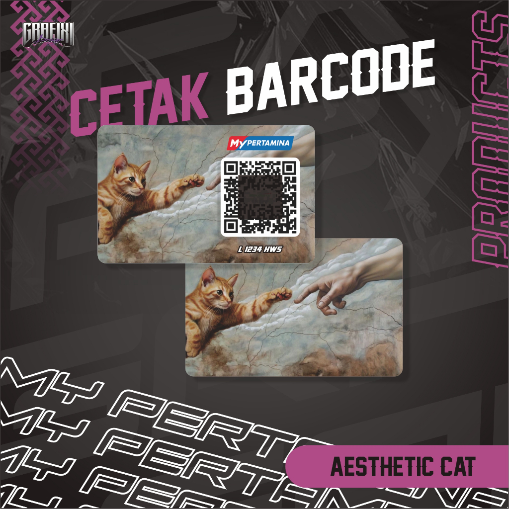 

CETAK BARCODE MY PERTAMINA KARTU PVC TEMA AESTHETIC CAT CUSTOM 2 SISI