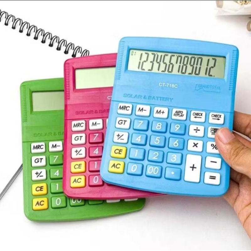 

KALKULATOR Ct-718C KALKULATOR WARNA 12DIGIT KUALITAS TERBAIK