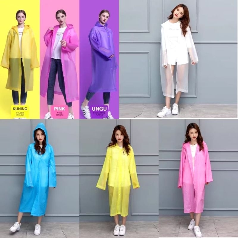 JAS HUJAN EVA / JAS HUJAN RAINCOAT TEBAL PONCHO KOREA PRIA WANITA / JAS HUJAN MANTEL PVC