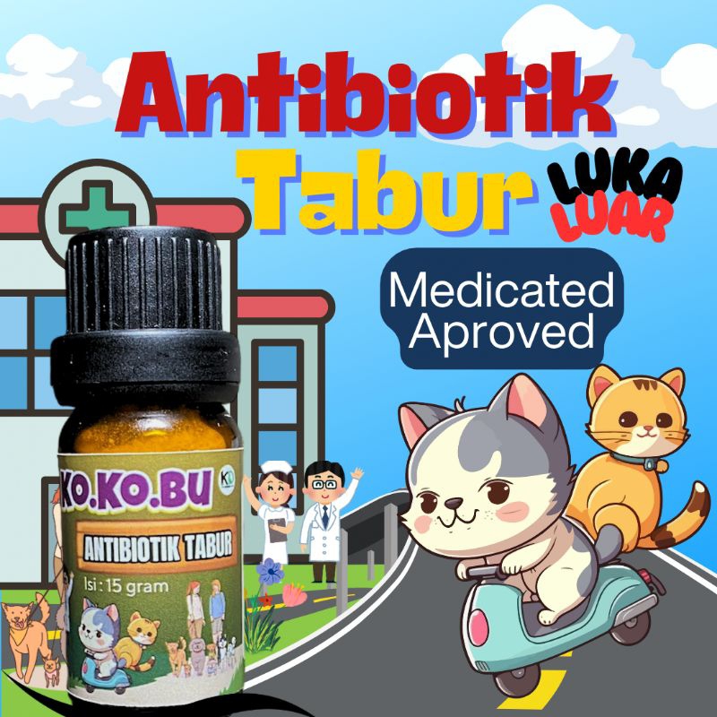 ANTIBIOTIK TABUR | Obat luka kucing | obat luar