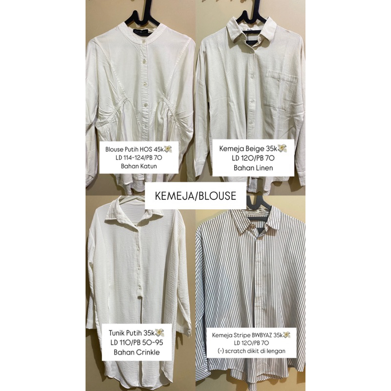 PRELOVED BAJU [Kemeja/Blouse/Tunik/Crop Top/Jeans Jiniso]