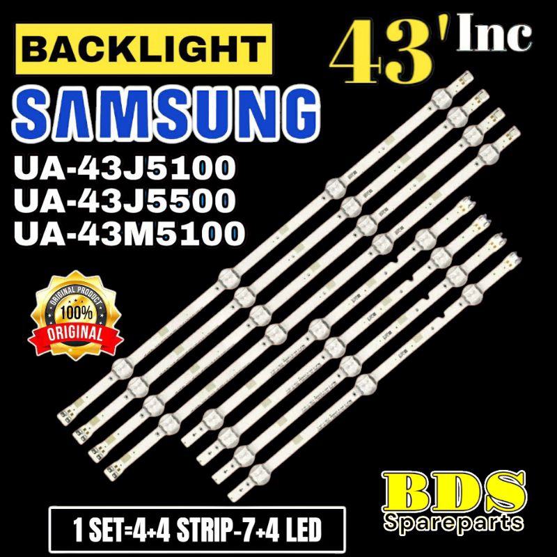 BACKLIGHT TV LED SAMSUNG 43 INC UA 43J5000 43J5500 43M5100 UA43J5100 LAMPU BACKLIGHT SAMSUNG 43J5100