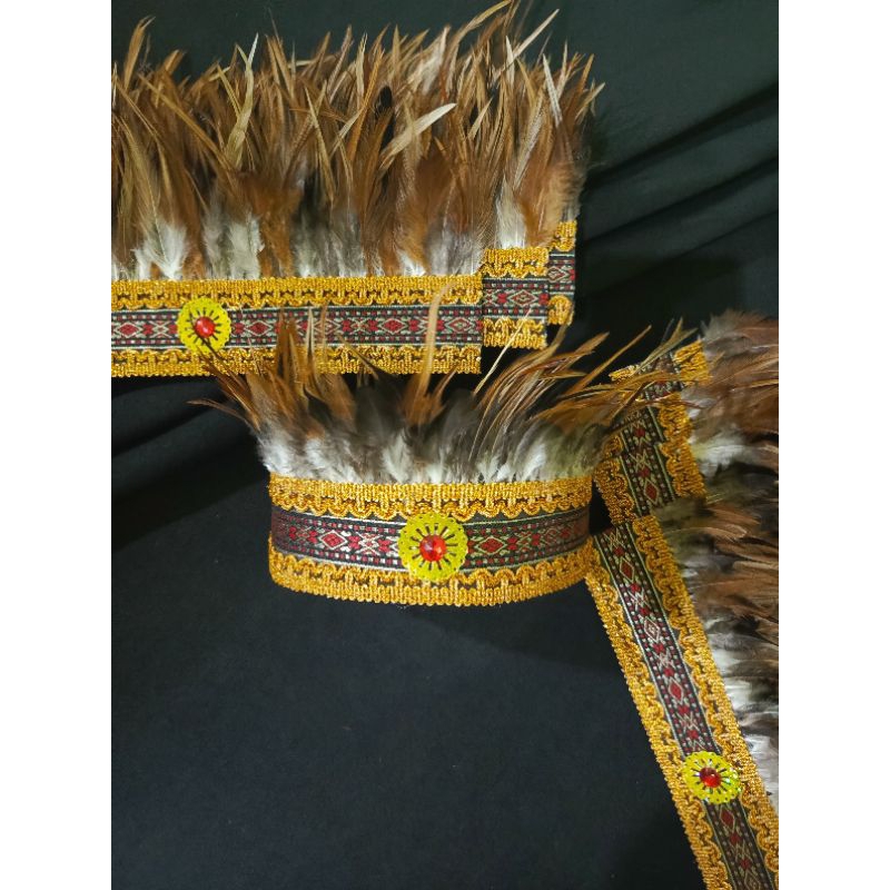 MAHKOTA TOPI TARI BULU DAYAK | Hiasan Kepala | Aksesoris