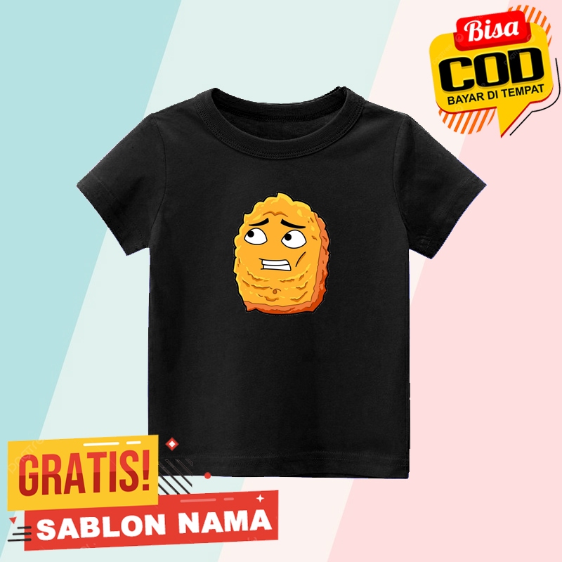 Baju Kaos Anak Chiken Nugget Meme From Twiddlefinger / Kaos Anak Laki Laki & Perempuan Custom Nama C