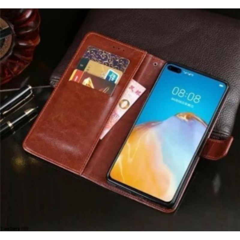 CASING SAMSUNG A01 A01 CORE LEATHER CASING FLIP COVER MODEL DOMPET BAHAN KULIT PREMIUM