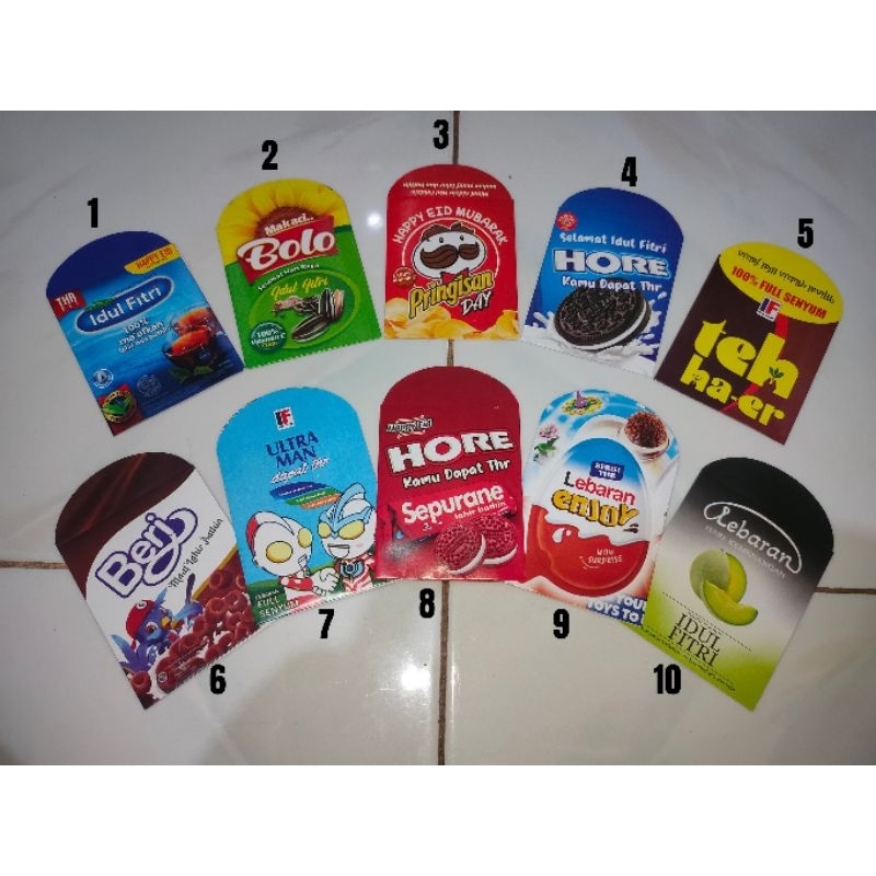 

Amplop Lebaran motif snack
