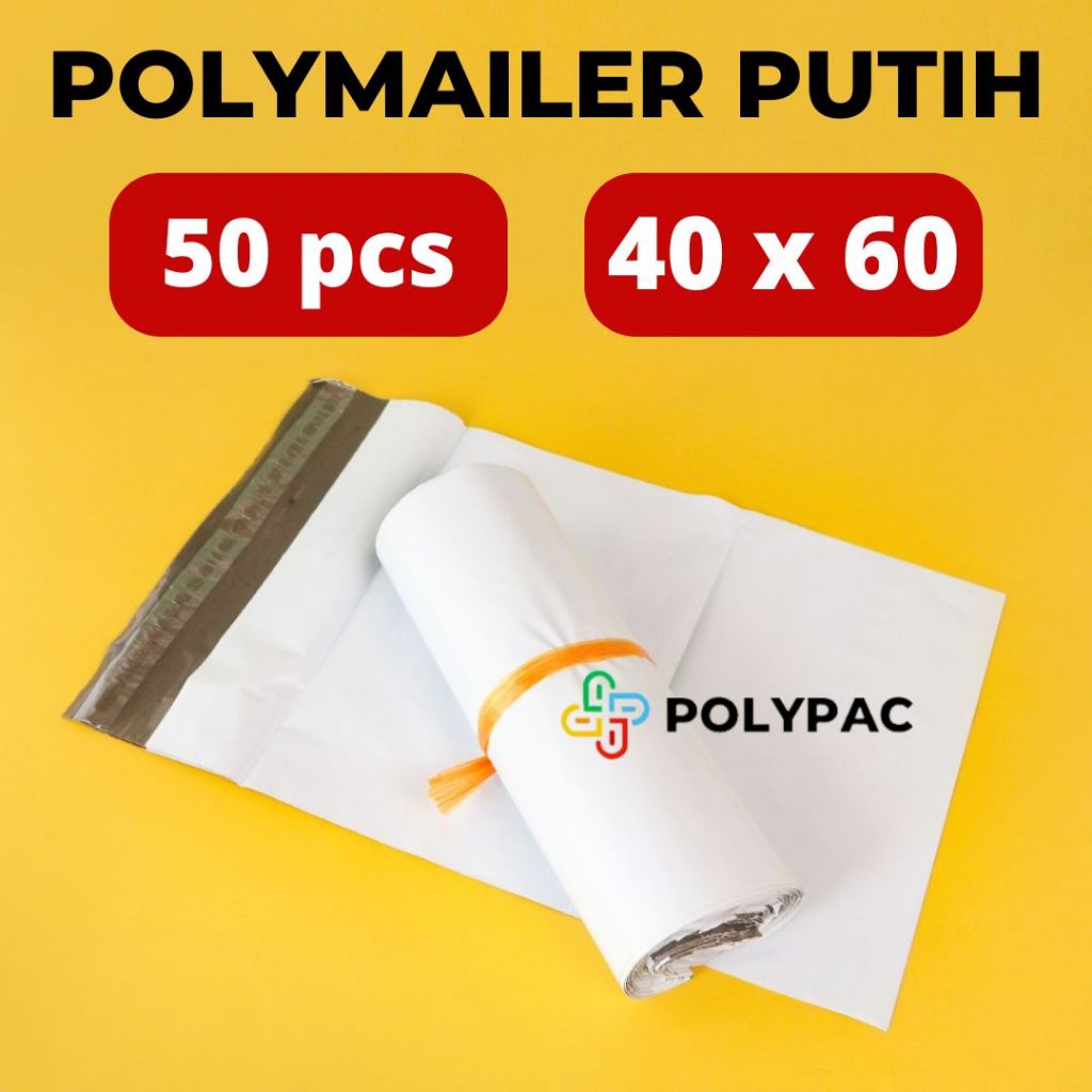 

Polymailer PUTIH [40x60] isi 50 pc - Polymailer Putih Premium