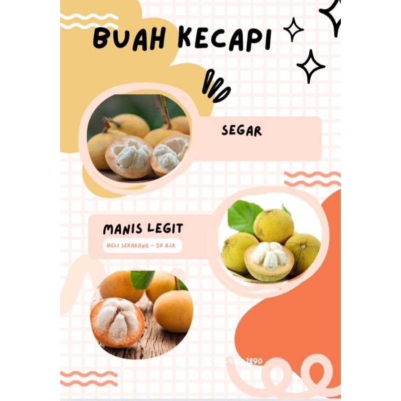 

Buah Kecapi Kemasan 1 Kg bisa Cod manis legit