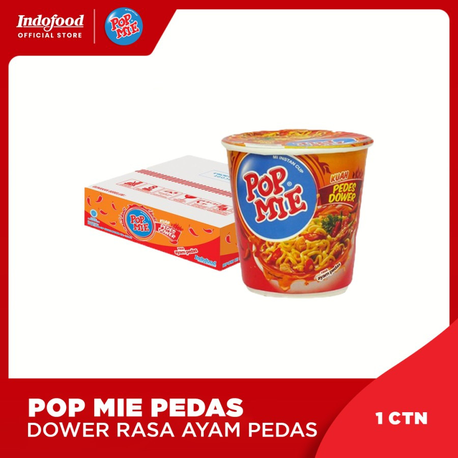 

1 ctn - Pop Mie Pedas Dower Rasa Ayam Pedas