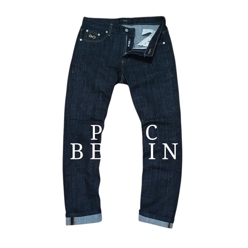 Jeans pria keren PLAC BERLIN bahan tebal ngaret second murah