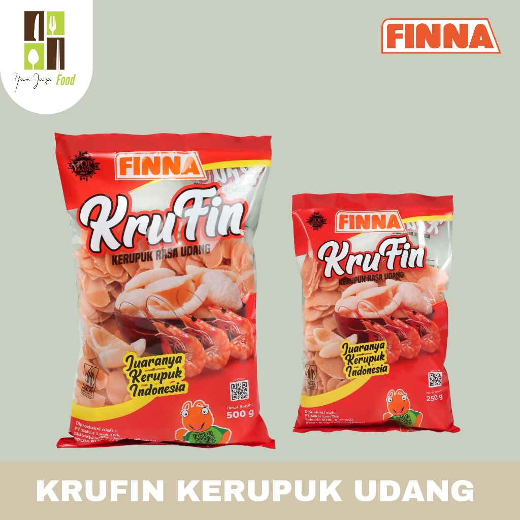 

Finna Krufin Kerupuk Rasa Udang / Krupuk / Crakers Kemasan 500g /250g