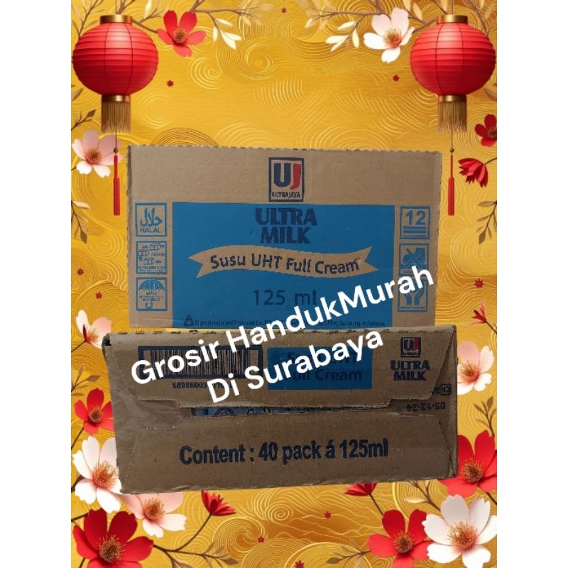 

Promo Ultra Milk Susu UHT FullCream 125ml (1 Dus Isi 40 Biji).READY SIAP KIRIM.EXP 2025