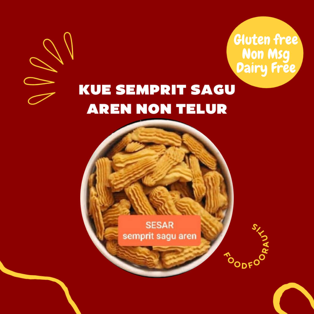 

Kue Semprit Sagu Aren Non Telur Gluten Free Non Msg Tanpa Pengawet