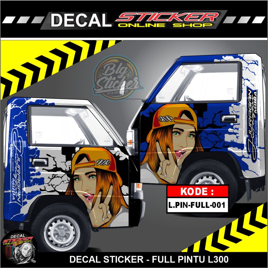 STIKER FULL PINTU SAMPING L300 DECAL PRINT PICKUP VARIASI MOBIL