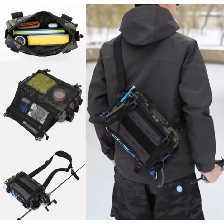 TAS SELEMPANG TACTICAL TAS BAHU OUTDOOR TAS MANCING